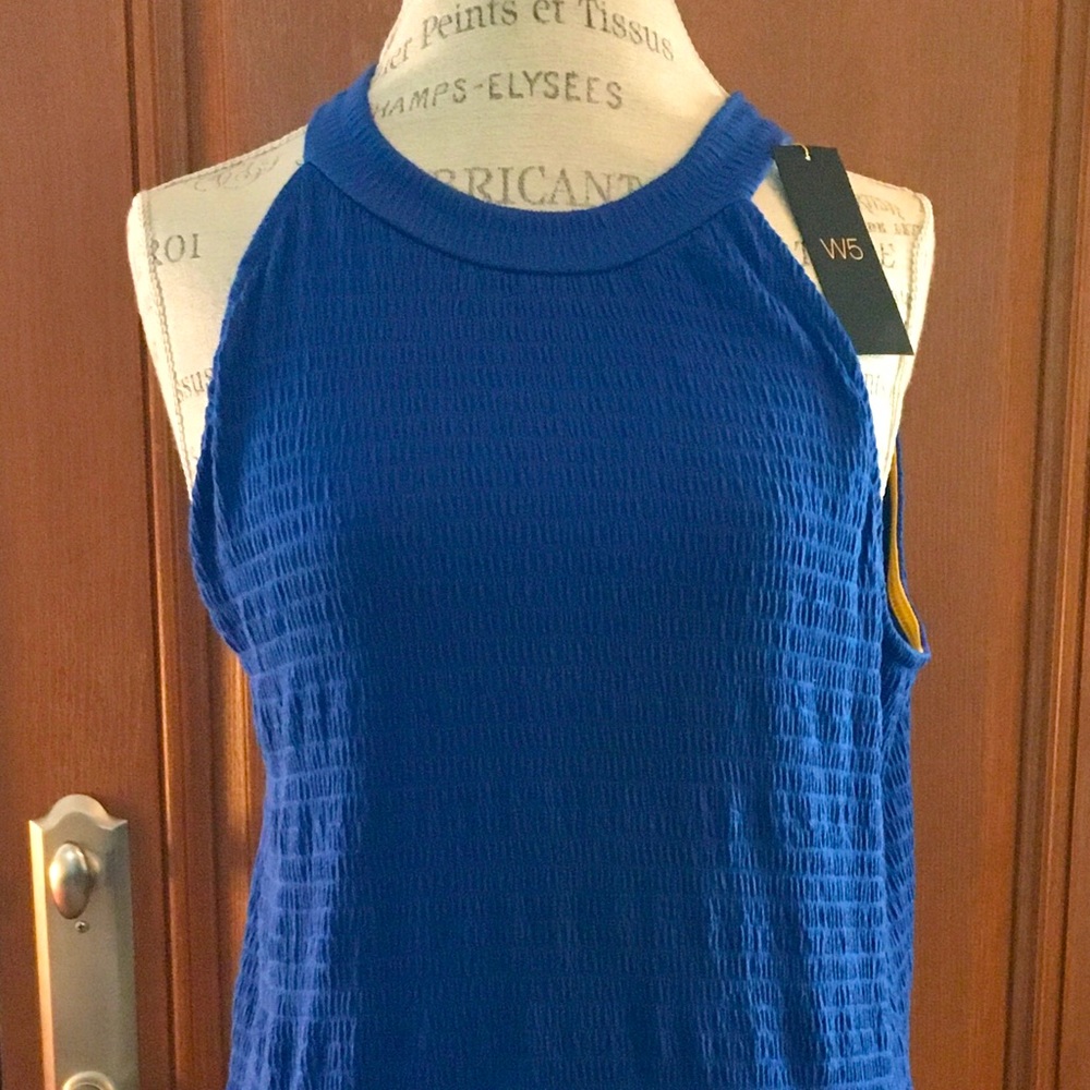 Royal blue dressy tank top size large NWT